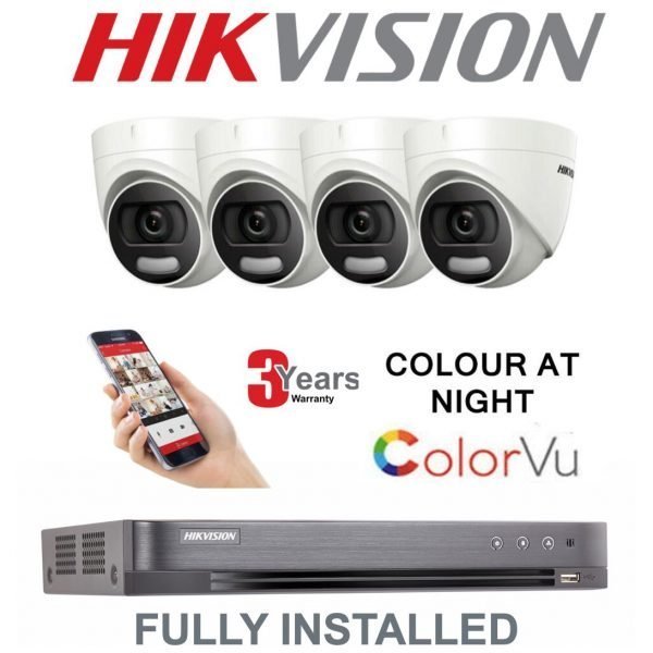 4 X Hikvision ColorVu 5MP AHD Camera Systems
